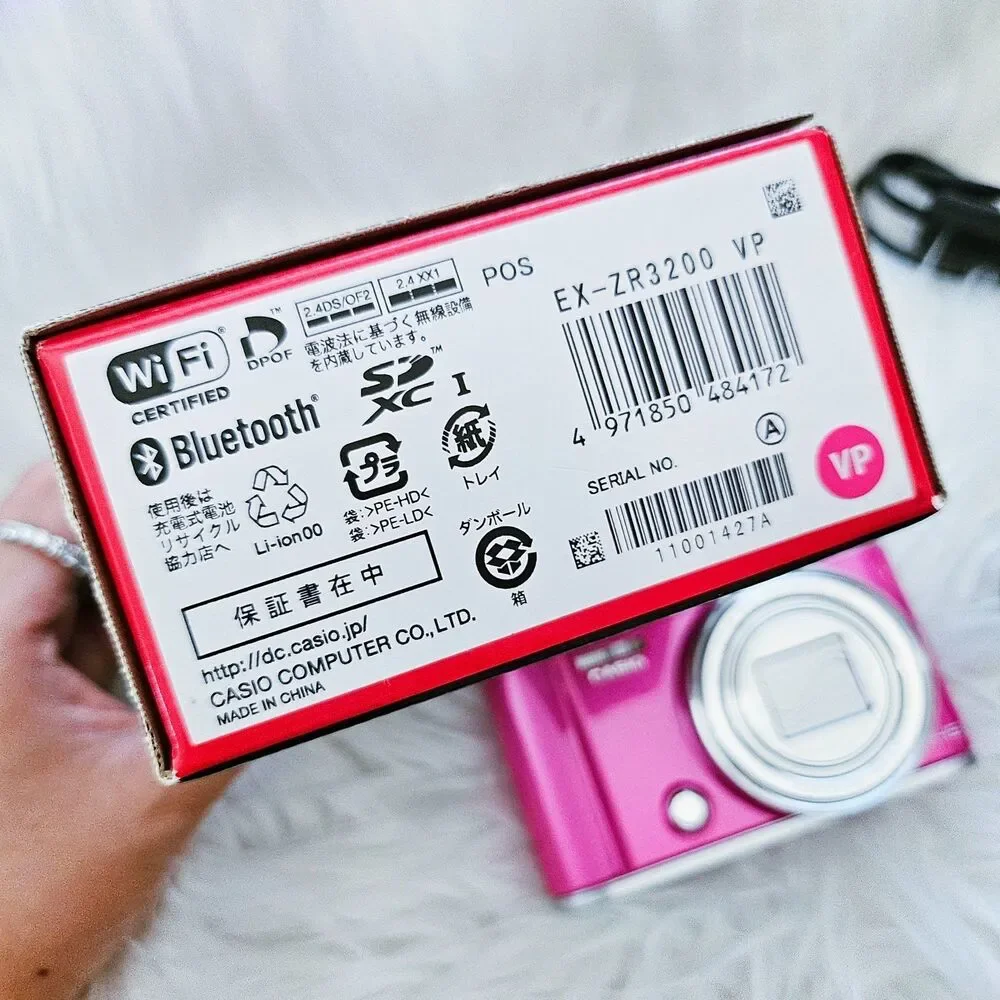 RARE Casio ZR3200 High Speed EXILIM EX-ZR3200 Pink Compact Digital Camera Selfie